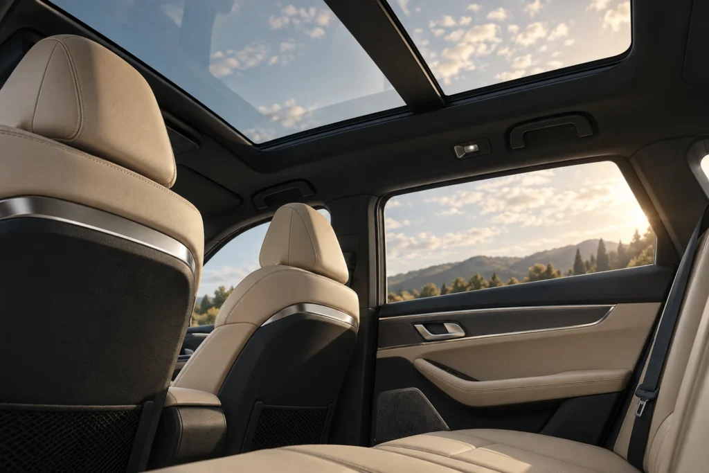 Eco SUV interior detail — AI-generated illustration